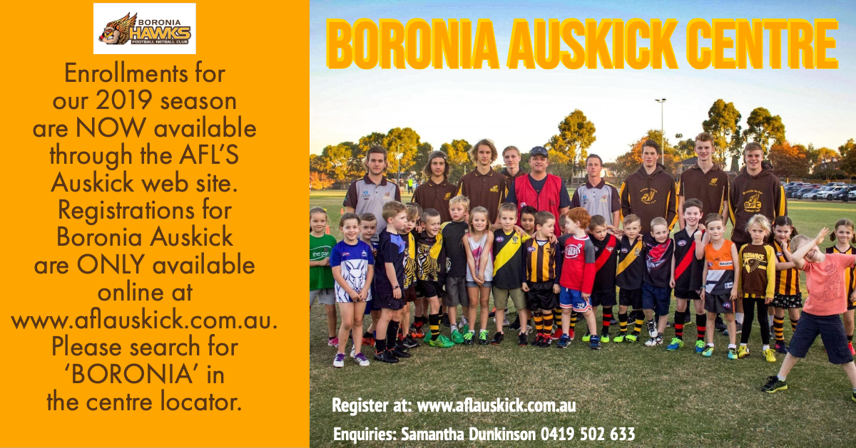 2019 Boronia Auskick Rego Flyer